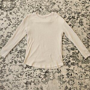 Abercrombie & Fitch Long-Sleeve Oatmeal Waffle Crew Tee